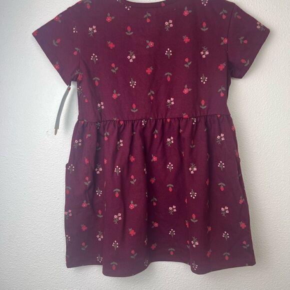 Cat & Jack Relaxed Fit Girl Flowers print dress XS (4-5) - Picture 2 of 4